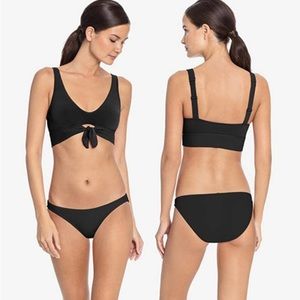 Robin Piccone Ava Knot Bikini Top Black XS
